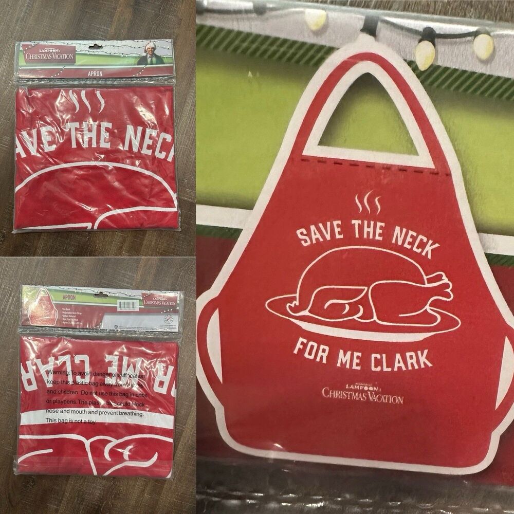 National Lampoons Christmas Vacation Apron Save‎ The Neck For Me Clark 31x35”